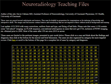 Tablet Screenshot of neuroradiologyteachingfiles.com